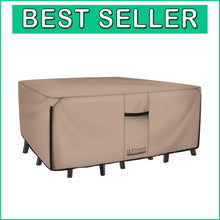 Load image into Gallery viewer, Heavy-Duty Rectangular Patio Table Cover - 600D Waterproof Canvas 88x62 inches