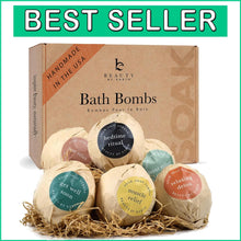 Load image into Gallery viewer, Spa Gift Set: 6 Organic Bath Bombs for Relaxation &amp; Detox - Eucalyptus, Lavender