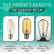 Load image into Gallery viewer, E26 Base Vintage LED Edison Bulbs - 8 Pack, Energy Efficient 2200K Warm Light