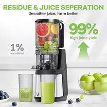 Load image into Gallery viewer, Compact Masticating Juicer - 5.8" Feeding Chute, High Juice Yield &amp; Quiet Motor