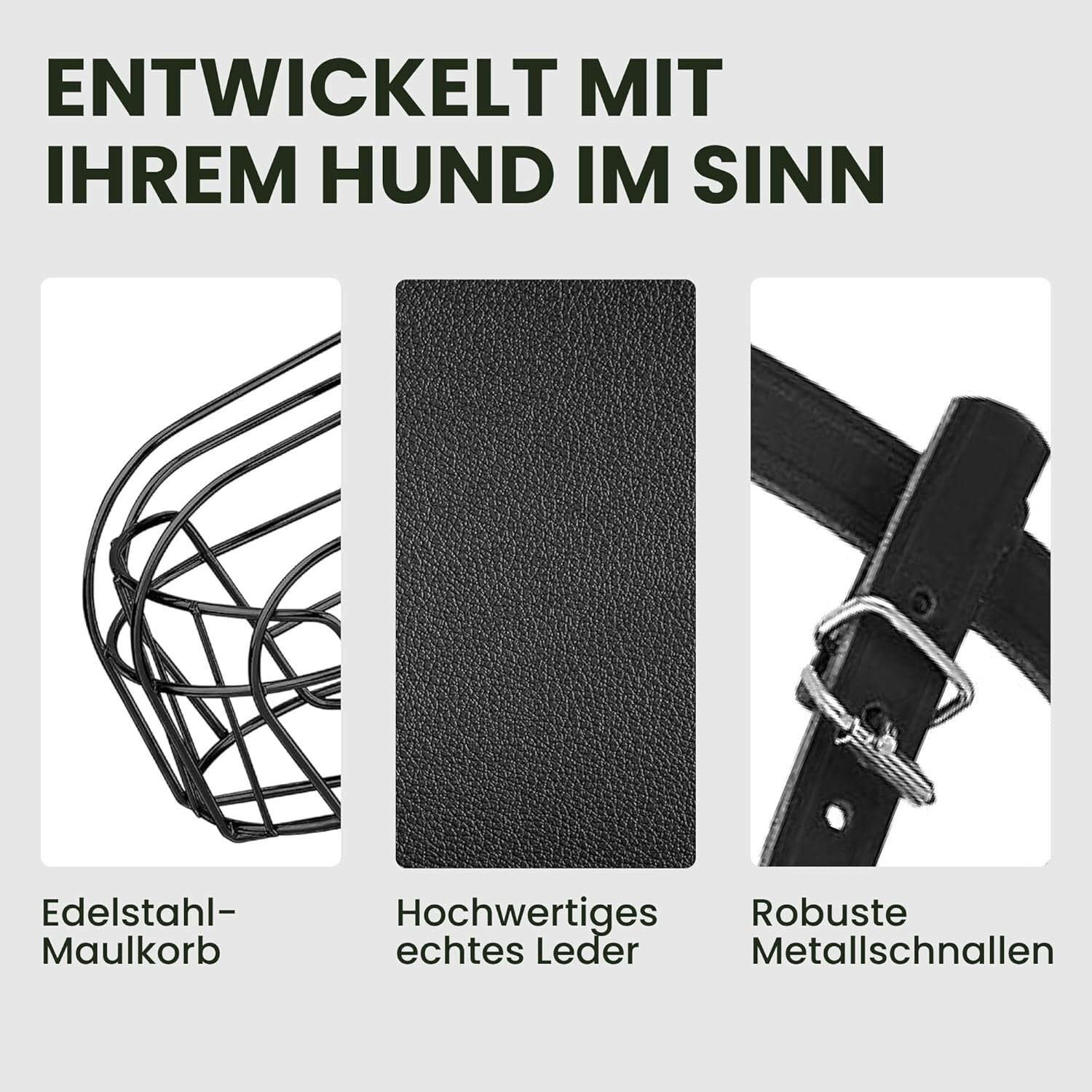 Lightweight Metal Dog Muzzle XL - Soft Padding & Adjustable Straps for Comfort