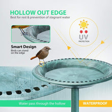 Load image into Gallery viewer, 28-Inch Lightweight Polyresin Bird Bath - Elegant European Royal Design