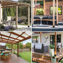 Load image into Gallery viewer, Heavy-Duty 6x6 Post Base Kit - 4 Rustproof Metal Brackets for Outdoor Support