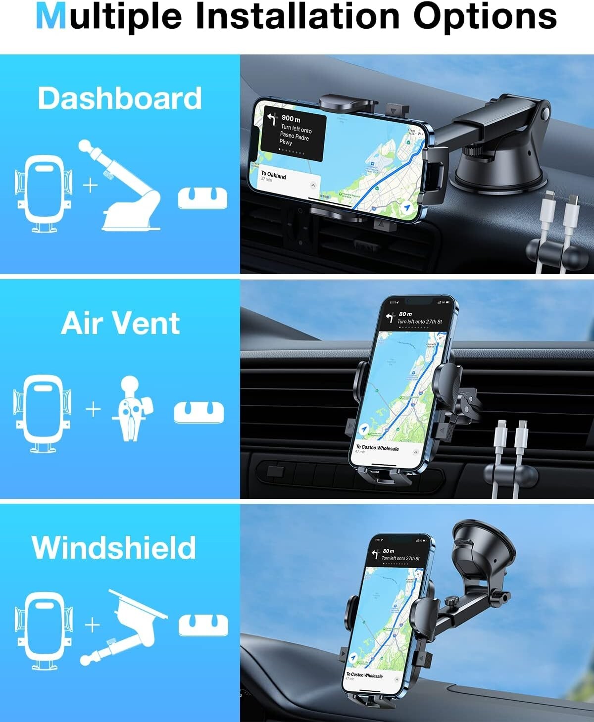 Military-Grade Phone Holder: Strong Suction Cup & Clip for Cars | 2025 Upgrade