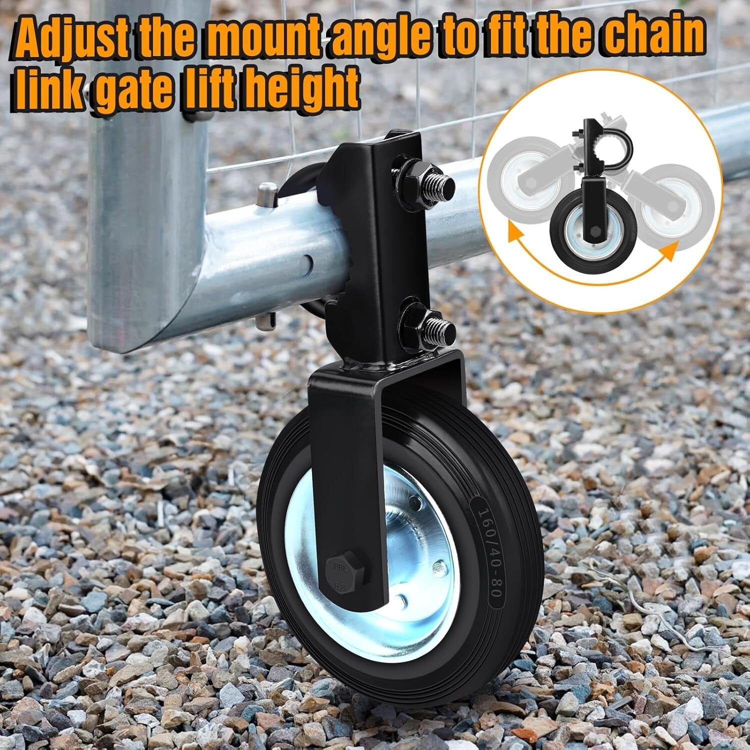 Effortless Rolling Gate Wheels for Metal Gates - Set of 2, Stable & Reliable