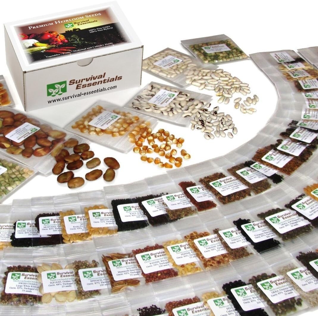 Diverse Heirloom Seed Collection - 135 Varieties for Organic Gardening Joy