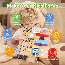 Load image into Gallery viewer, All-in-One Montessori Busy Board for Kids 1-3 - Fun Educational Learning Tool