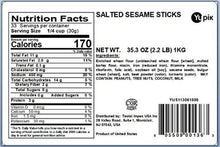 Load image into Gallery viewer, Deliciously Crunchy Salted Sesame Sticks - 6 x 2.2 lb for Anytime Snacking