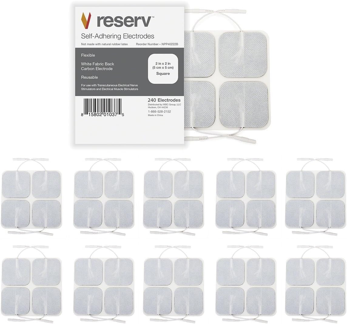 Universal Compatibility 2" x 2" Self-Adhesive Electrode Pads for TENS/EMS Units