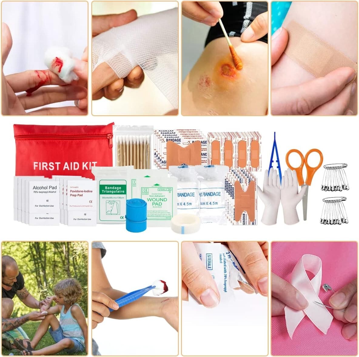 Ultimate 250 Piece Survival Kit with First Aid & Emergency Tent for Outdoorsmen