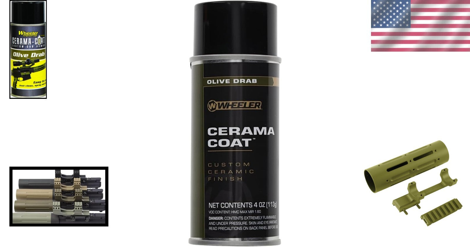 Durable Matte Ceramic Coating Spray - 4oz Olive Drab, Scratch Resistant Solution