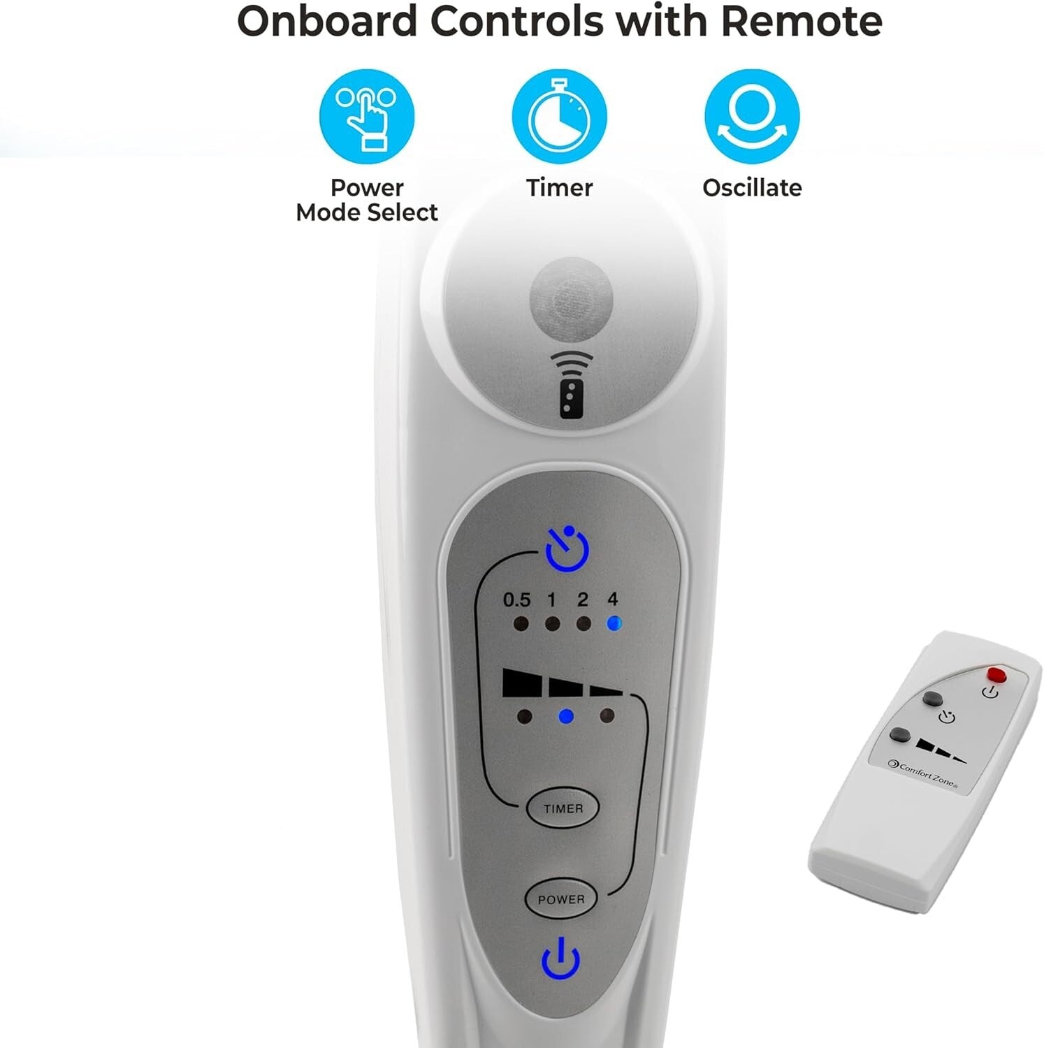 18" Oscillating Pedestal Fan with Remote & Adjustable Height for Optimal Comfort