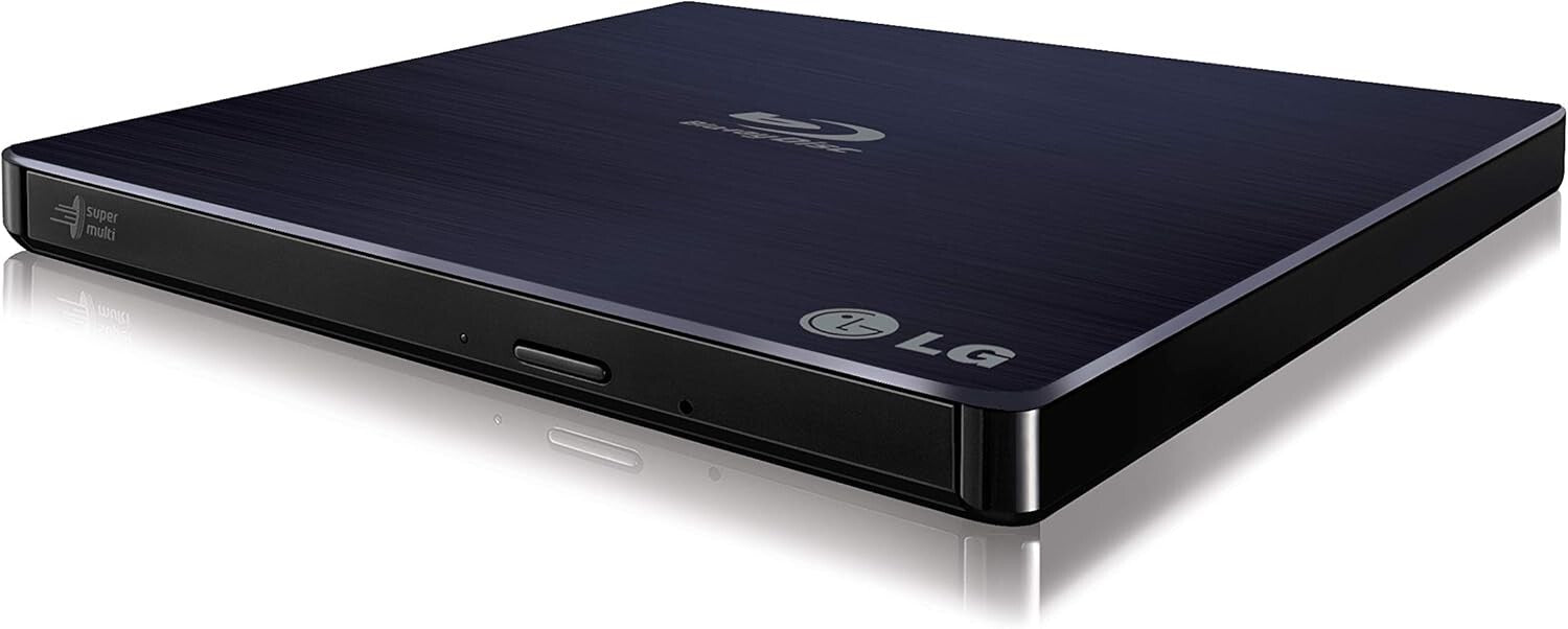 External LG Blu-ray Writer - Ultra-Slim, 6X Speed, USB 2.0, for Windows 10