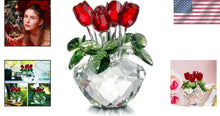 Load image into Gallery viewer, Timeless Red Rose Glass Ornament - Perfect for Weddings, Birthdays &amp; Christmas