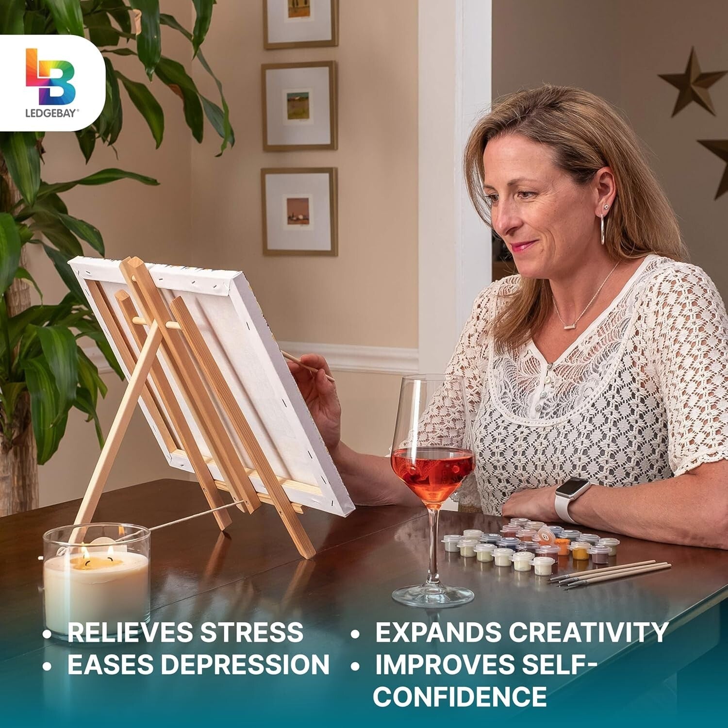 Cabin Fever 16" x 20" Framed Paint by Numbers Kit - Complete Set for Adults