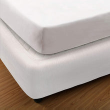 Load image into Gallery viewer, Wrinkle-Free Box Spring Cover in White - Elegant Solution for King Beds