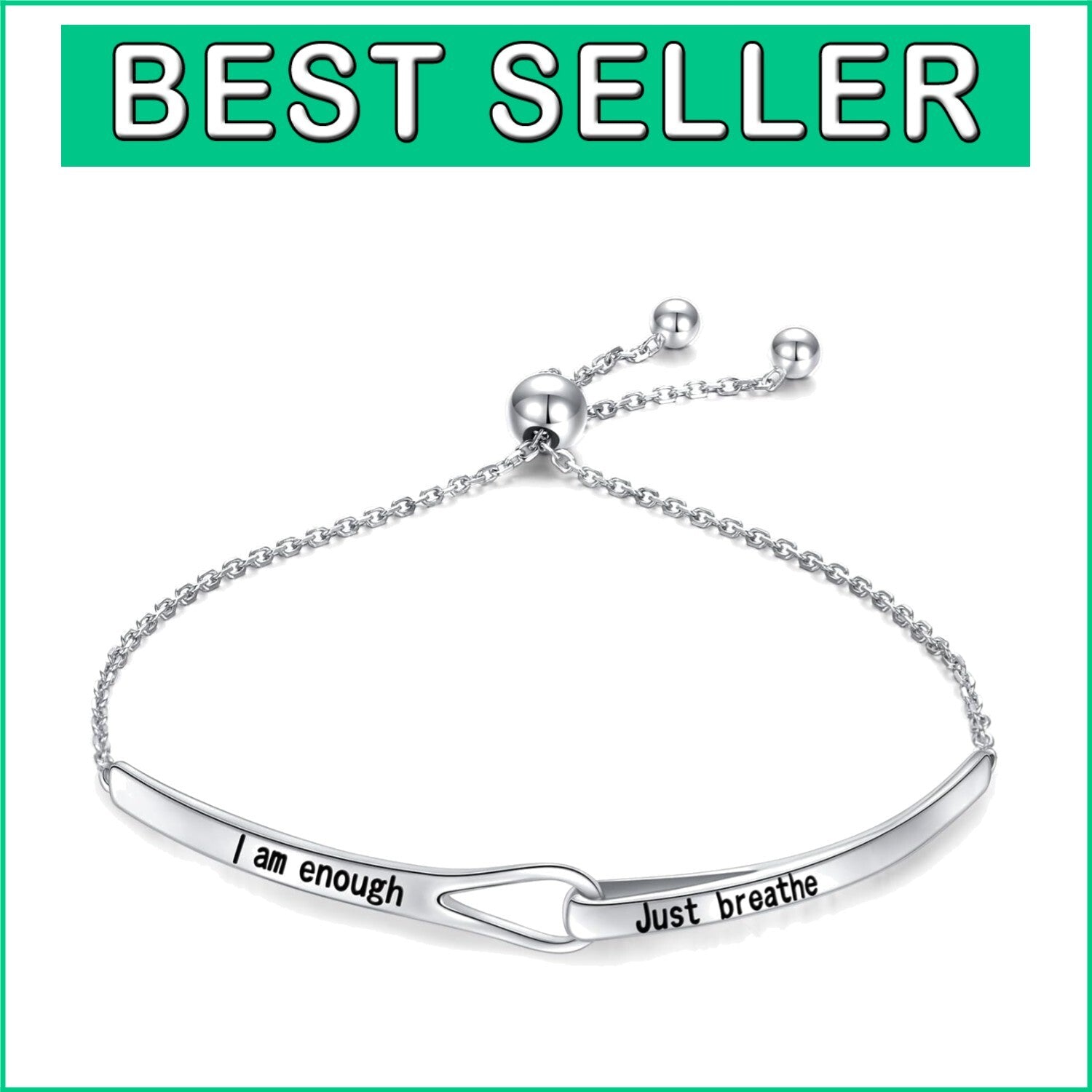 Meaningful Sterling Silver Inspirational Bracelet for Women - Perfect Gift Idea
