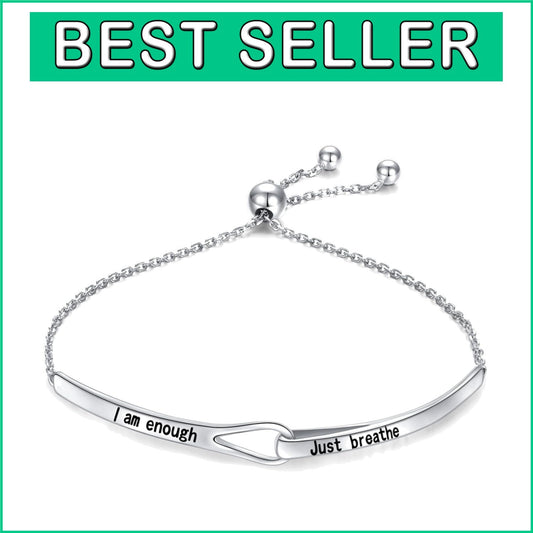 Meaningful Sterling Silver Inspirational Bracelet for Women - Perfect Gift Idea