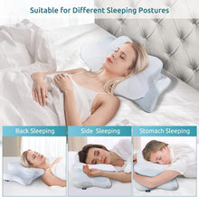 Load image into Gallery viewer, Ergonomic Cervical Pillow for Neck Pain Relief - Contour Memory Foam Queen Size