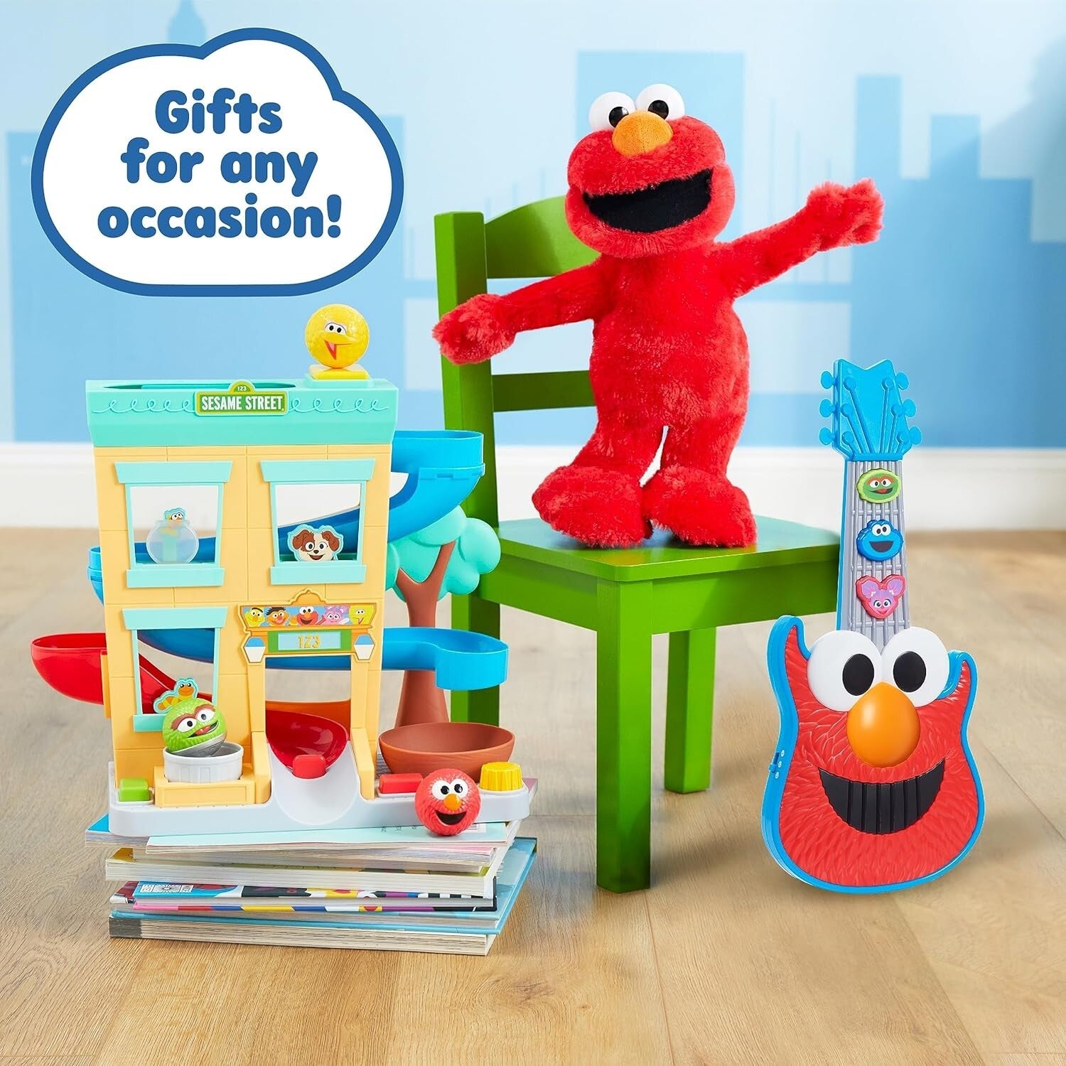 Cute Elmo Monster Truck Toy for Active Play - Pops Wheelies, Sounds, and Phrases