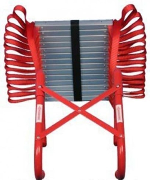 13-Foot Fire Safety Ladder with Zinc-Plated Rungs - Ideal for Emergency Use