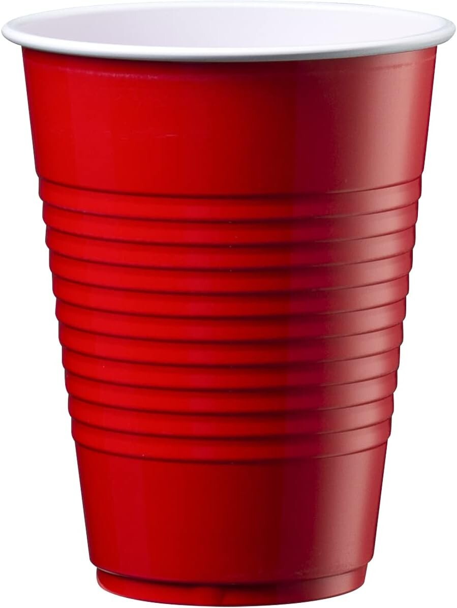 Durable Non-Slip Red Plastic Cups - 240 Count for Hassle-Free Celebrations