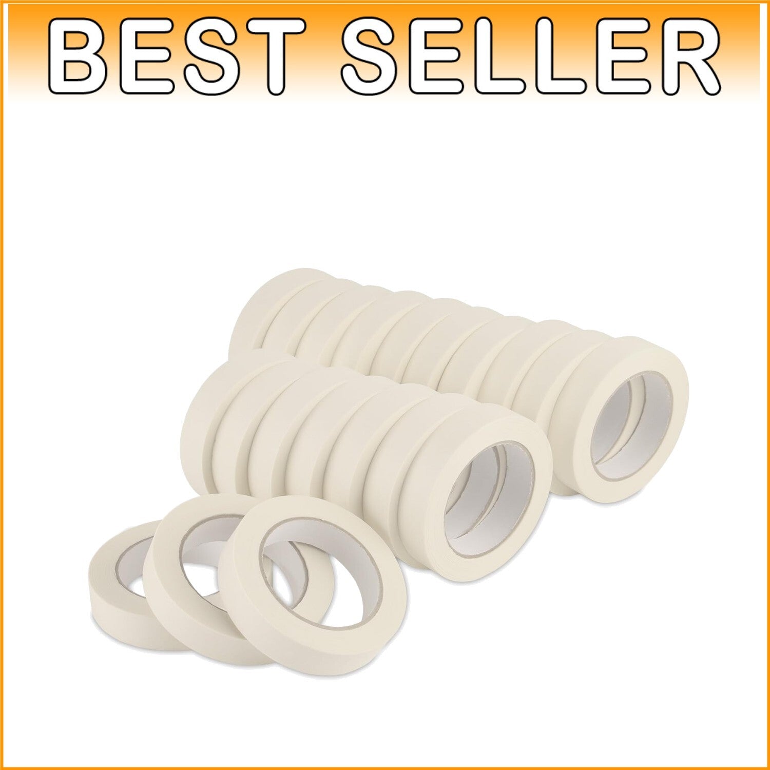 Durable 20-Pack Masking Tape - 1 Inch x 55 Yards, Easy to Use with Crepe Paper