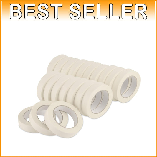Durable 20-Pack Masking Tape - 1 Inch x 55 Yards, Easy to Use with Crepe Paper