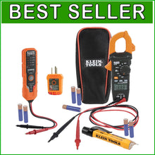 Load image into Gallery viewer, Portable Voltage Test Kit with Clamp Meter &amp; GFCI Tester - Accurate &amp; Reliable