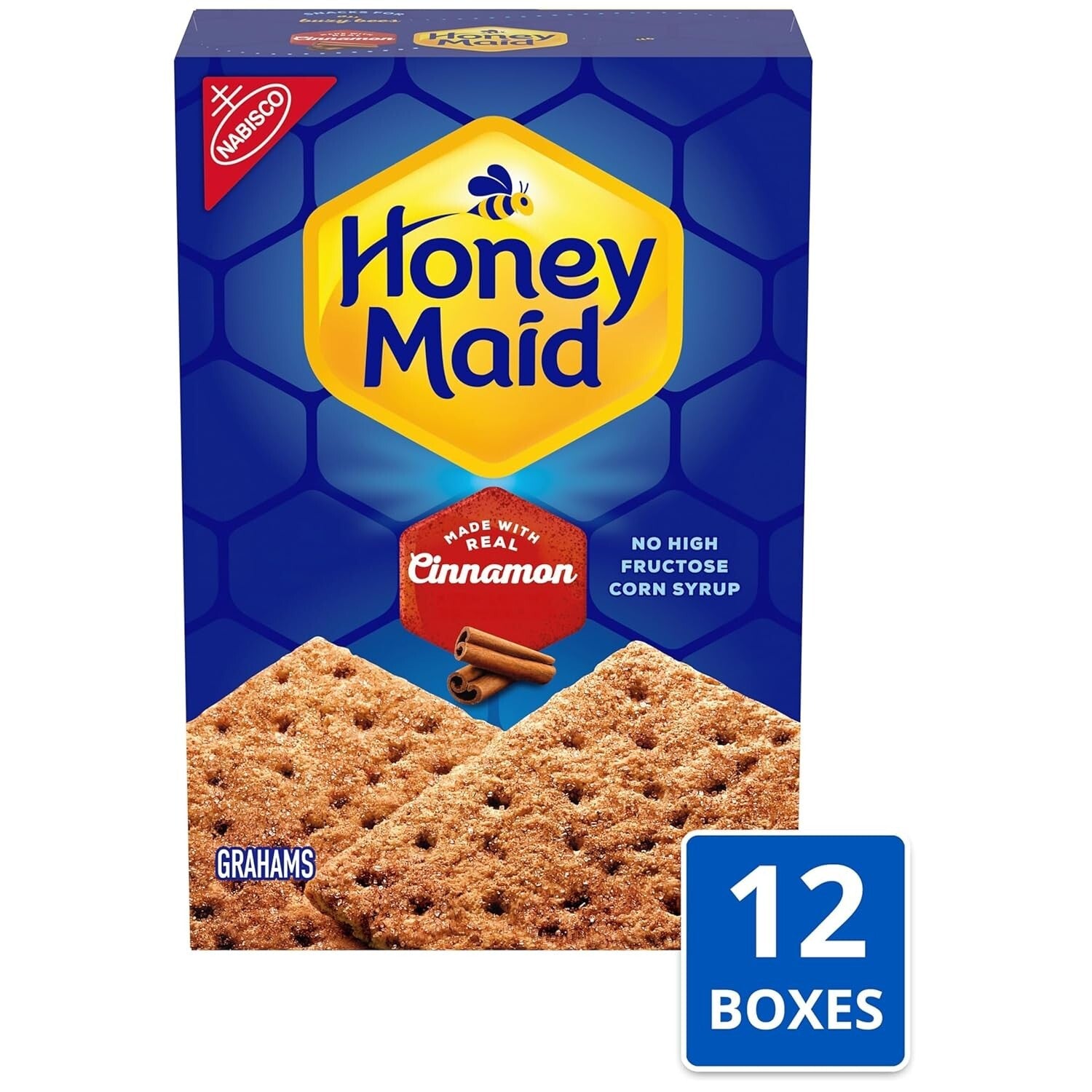 12 Boxes of Crunchy Cinnamon Graham Crackers - Perfect Snack for Kids and Adults