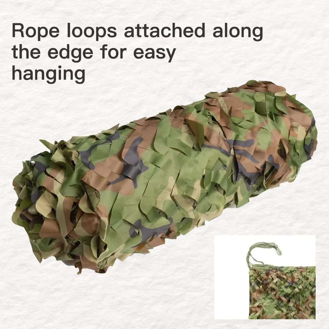 Custom Woodland Camo Netting 16.5x20ft - Lightweight for Hunting & Camping
