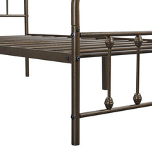 Load image into Gallery viewer, Classic Bronze Twin Bed Frame with Storage and High Headboard for Modern Living