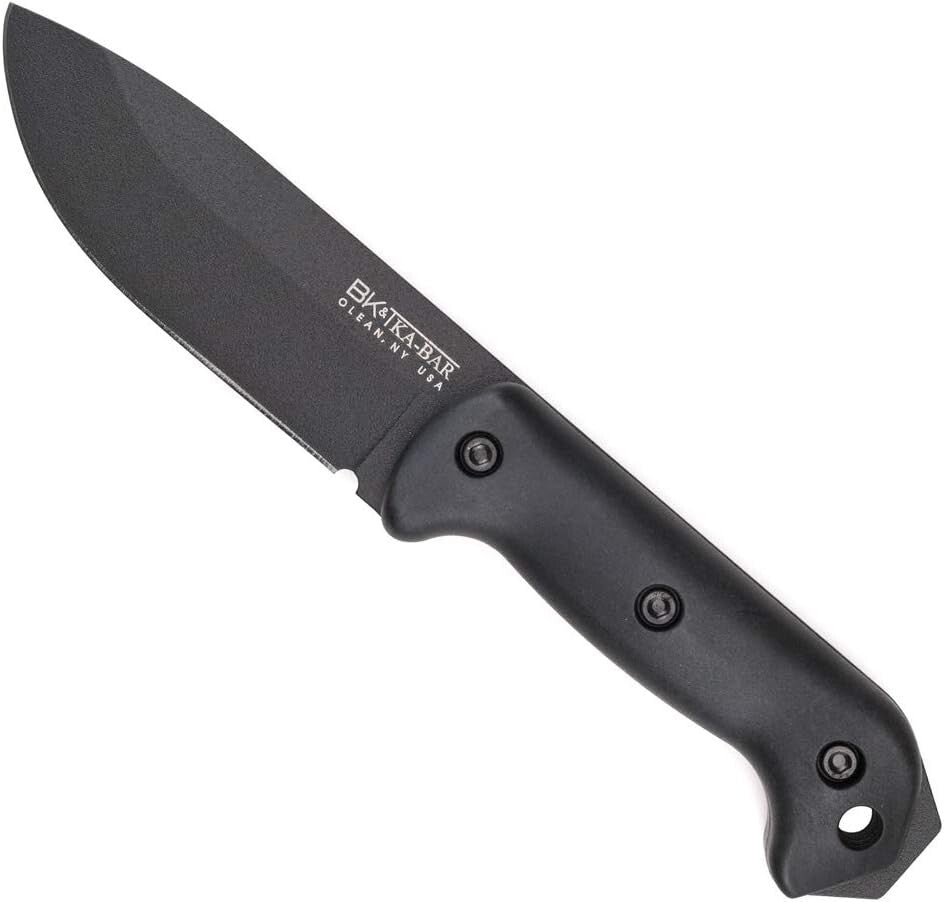 Ethan Becker Carbon Steel Fixed Blade Knife with Comfortable Grip & Sheath