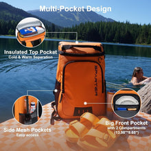 Load image into Gallery viewer, Waterproof Lightweight Cooler Backpack - 30 Can Insulated Bag with Bottle Opener