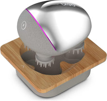 Load image into Gallery viewer, Rechargeable Portable Scalp Massager with Bamboo Base for Stress Relief Anywhere