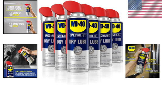 Corrosion Protection Dry Lube with Smart Straw - 6-pack, 60 Oz. Total Volume