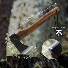 Load image into Gallery viewer, Classic 15.7" Hatchet Axe - High Carbon Steel Blade for Splitting &amp; Chopping