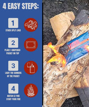 Load image into Gallery viewer, 100-Pack Waterproof Fire Starter Gel for Indoor/Outdoor Use – EZ Fire Quality