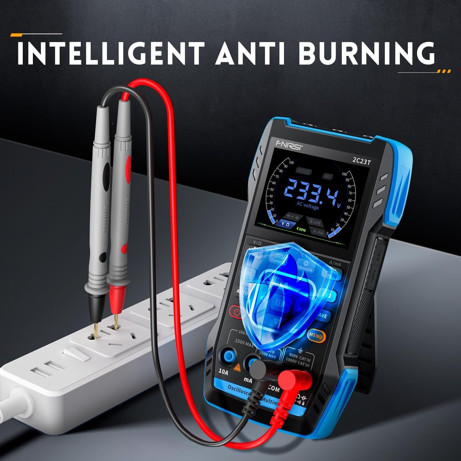 3-in-1 Handheld Oscilloscope & Multimeter with 10MHz Bandwidth - 2 Channels
