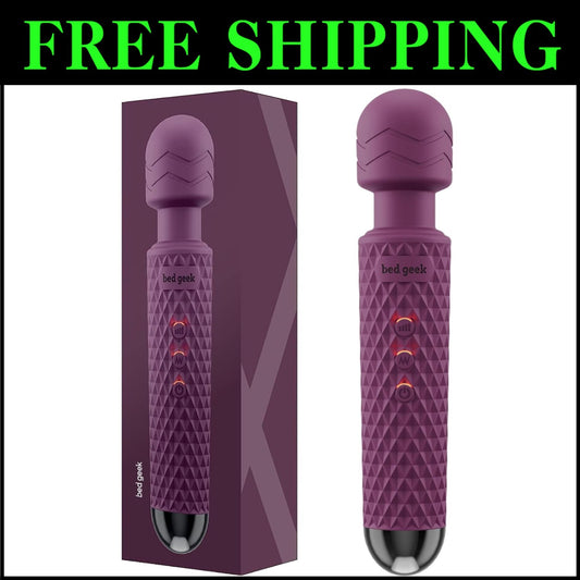 Eco-Friendly Handheld Wand Massager - 8 Speeds, USB Rechargeable & Ultra-Quiet