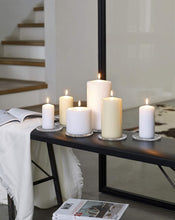 Load image into Gallery viewer, Stylish 20 Count Unscented White Pillar Candle Set - Perfect for Every Season