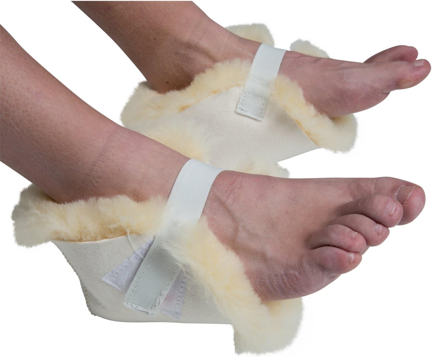 Natural Sheepskin Pressure Relief Heel Protectors - Ultimate Comfort & Care