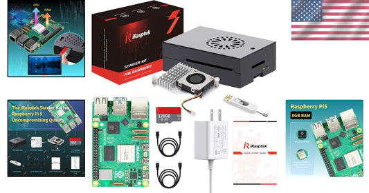 Ultimate Raspberry Pi 5 Bundle: 8GB RAM, 128GB OS, & Durable Aluminum Case