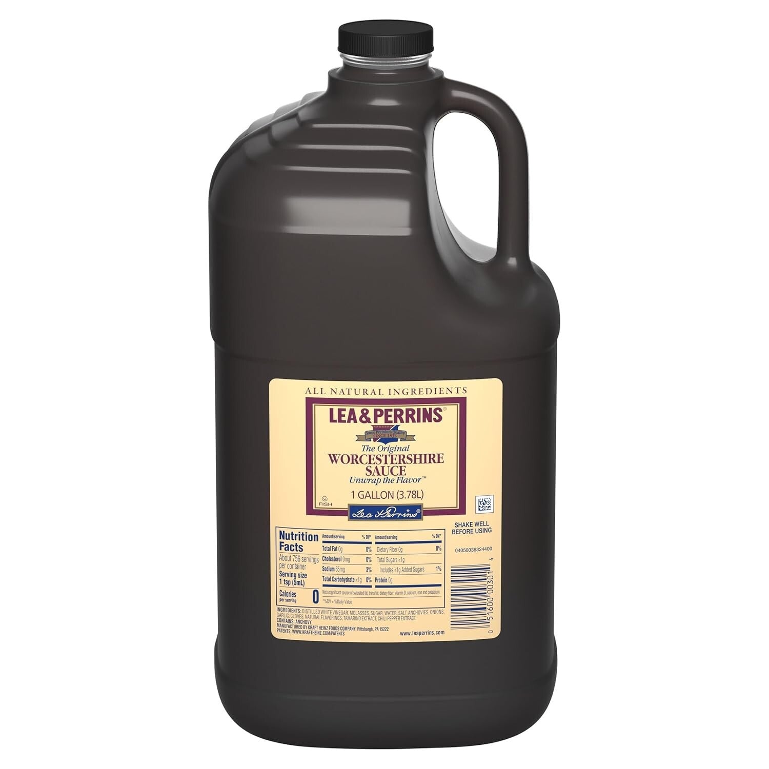 1 Gallon Jug of Lea & Perrins Authentic Worcestershire Sauce – Gourmet Flavor