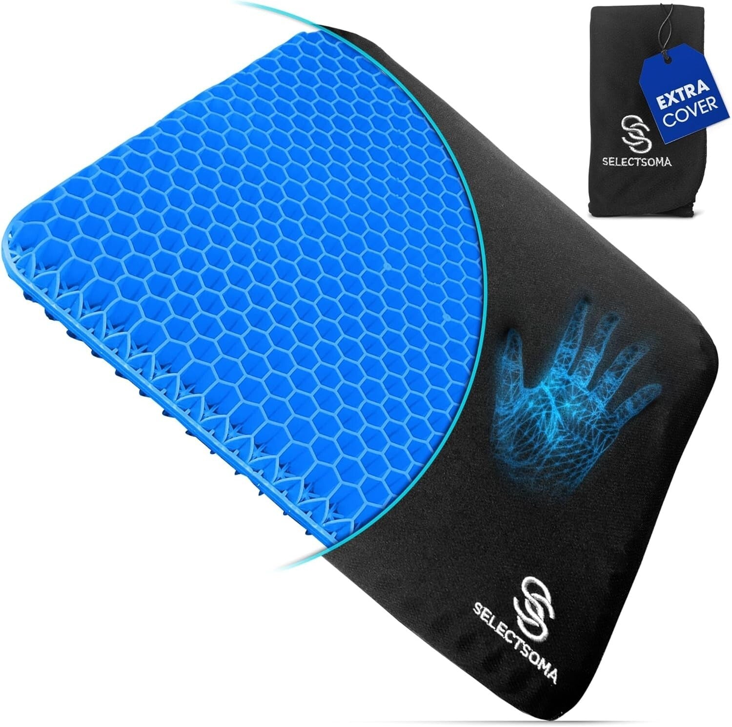 Double Thickness Gel Seat Cushion for Ultimate Comfort and Pressure Relief