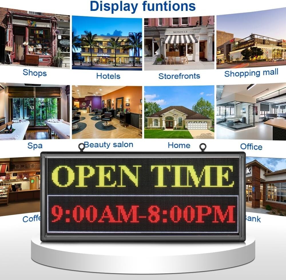 Durable Waterproof 40''x18'' Outdoor LED Advertising Board - Multicolor Display