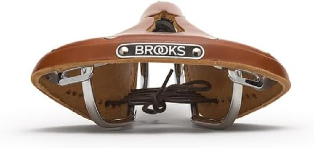 Classic B17 Carved Leather Bike Saddle - Pressure Relief and Timeless Design