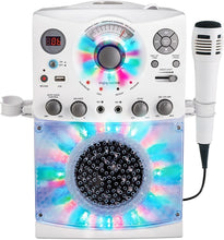 Load image into Gallery viewer, All-in-One Karaoke Machine with Wired Mic &amp; Disco Lights - Perfect for Parties!