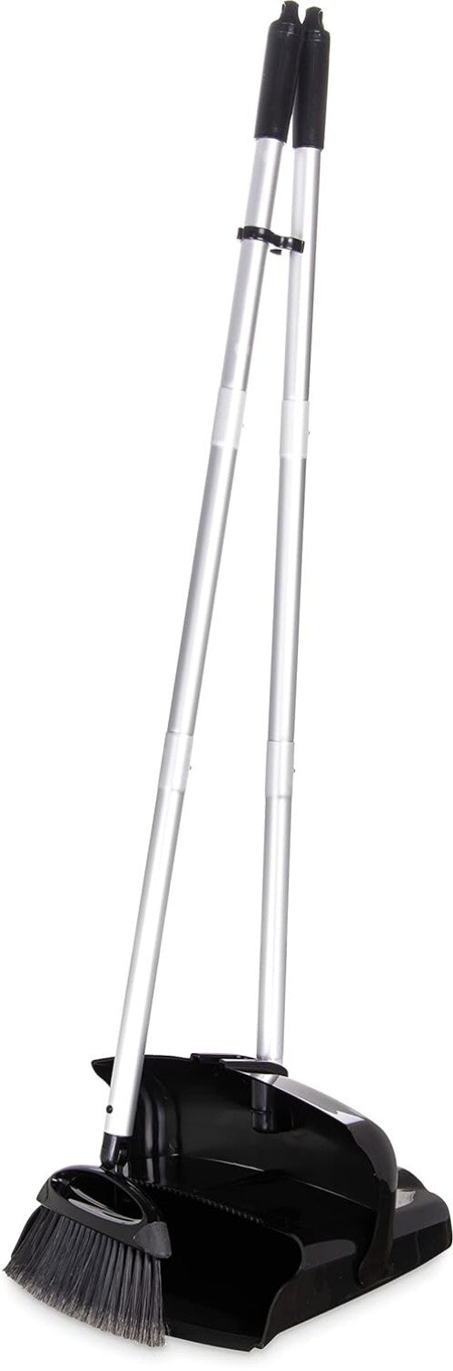 Adjustable Broom & Dust Pan Set - Collapsible Space-Saving Cleaning Solution