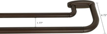 Load image into Gallery viewer, Sturdy Room Darkening Curtain Rods 72-144 Inches - Elegant Design in Dark Bronze